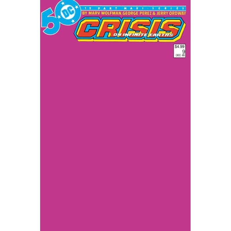 Crisis On Infinite Earths #9 Facsimile Edition Cover C Blank Variant