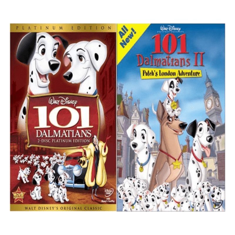 Walt Disney's 101 Dalmatians 1&2 DVD Set 2 Movie Collection