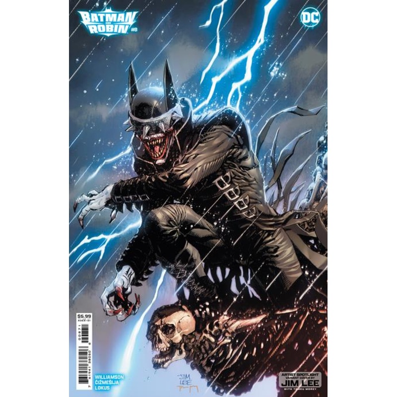 BATMAN AND ROBIN #8 CVR D JIM LEE ARTIST SPOTLIGHT CARD STOCK VAR