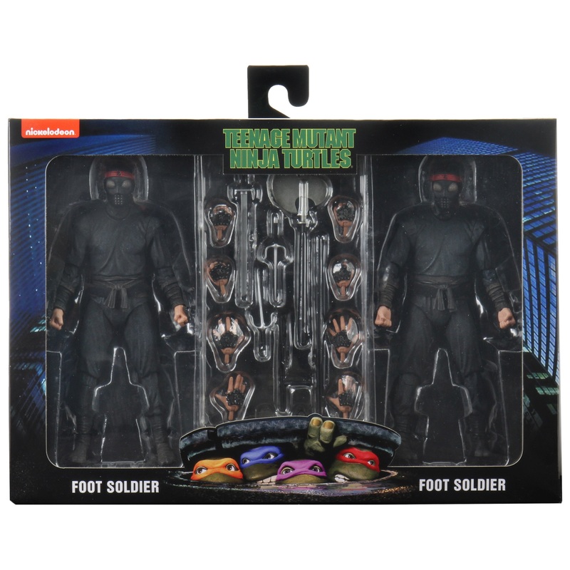 NECA TMNT Movie 7" Foot Soldier Action Figure 2-Pack with Weapons Rack