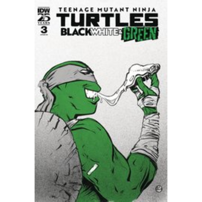 TMNT BLACK WHITE & GREEN #3 CVR C 1:10 COPY POPE