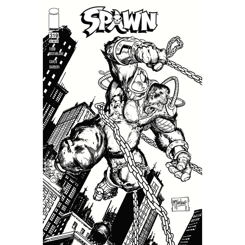 SPAWN #319 CVR D CAPULLO & MCFARLANE B&W 1:5 INCV (30 Jun Release)