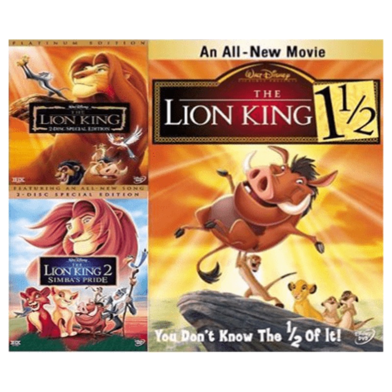 Walt Disney's Lion King Trilogy DVD Set 3 Movie Collection