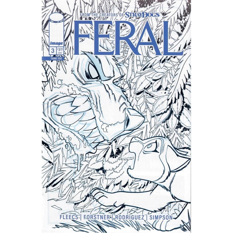 Feral #3 Cover One Per Store Black & White Trish Forstner & Tony Fleecs Variant
