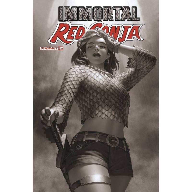 IMMORTAL RED SONJA #2 CVR O 1:7 FOC INCV YOON B&W