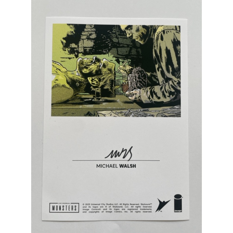 Universal Monsters Frankenstein Bookplate Signed by Michael Walsh *One Per Customer*
