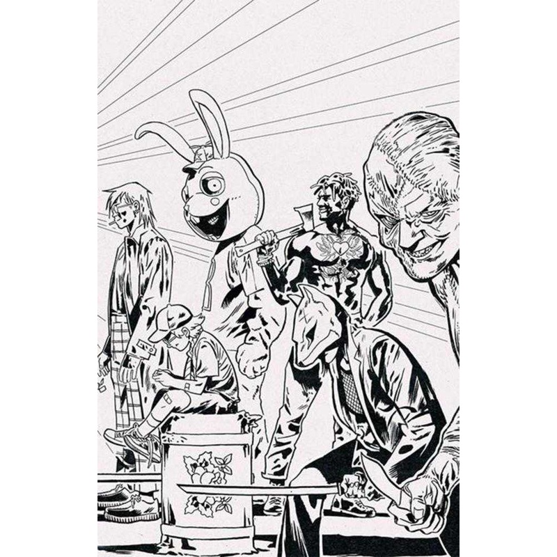 Exquisite Corpses #1 2nd Print Cover B Michael Walsh Polybagged & Playing Card Black & White 1:10 Ratio Variant (Mature)