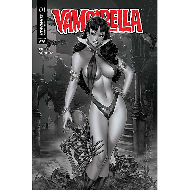 VAMPIRELLA (2025) #1 CVR ZD FOC 1:7 INCV CHATZOUDIS B&W