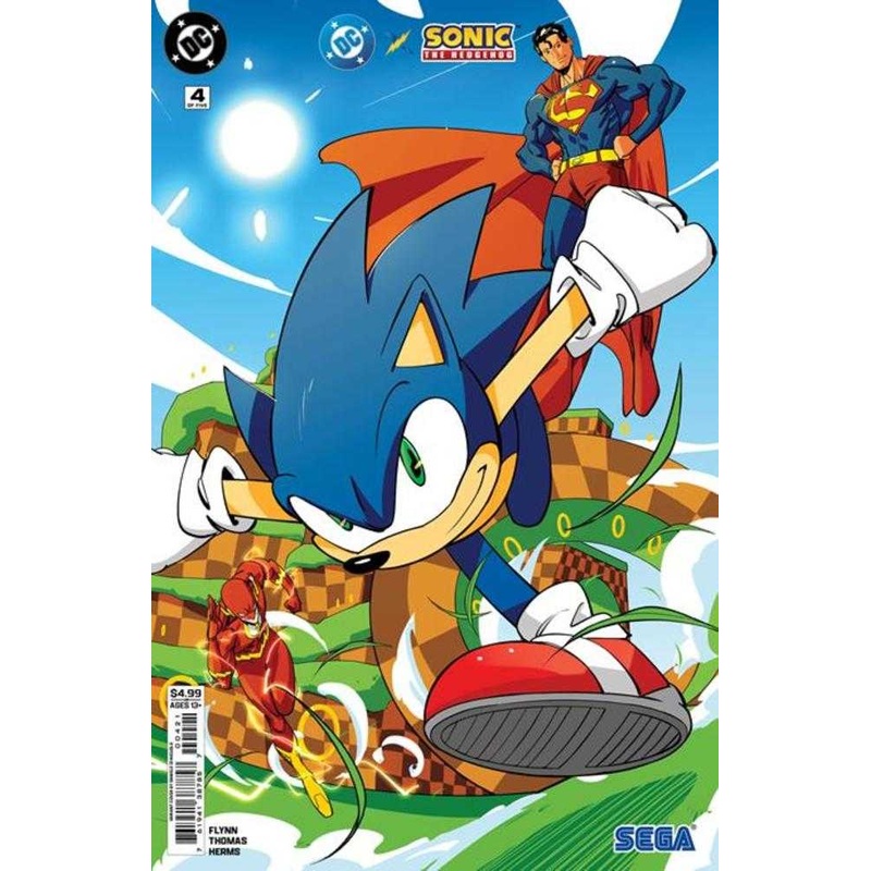 DC X Sonic The Hedgehog #4 (Of 5) Cover B Daniele Di Nicuolo Card Stock Variant
