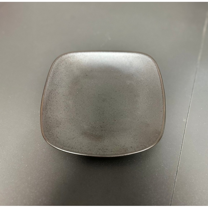 Small Tessa Black Square Plate 5"