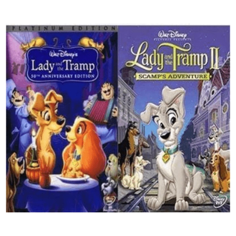 Walt Disney's Lady and the Tramp 1&2 DVD Set 2 Movie Collection