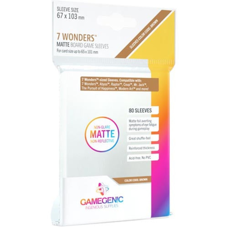 Board Game Sleeves: Gamegenic - MATTE 7 Wonders (80)