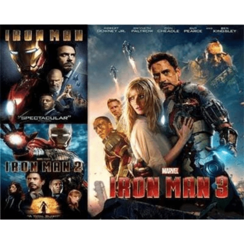 Iron Man Trilogy DVD Set Includes all 3 Movies