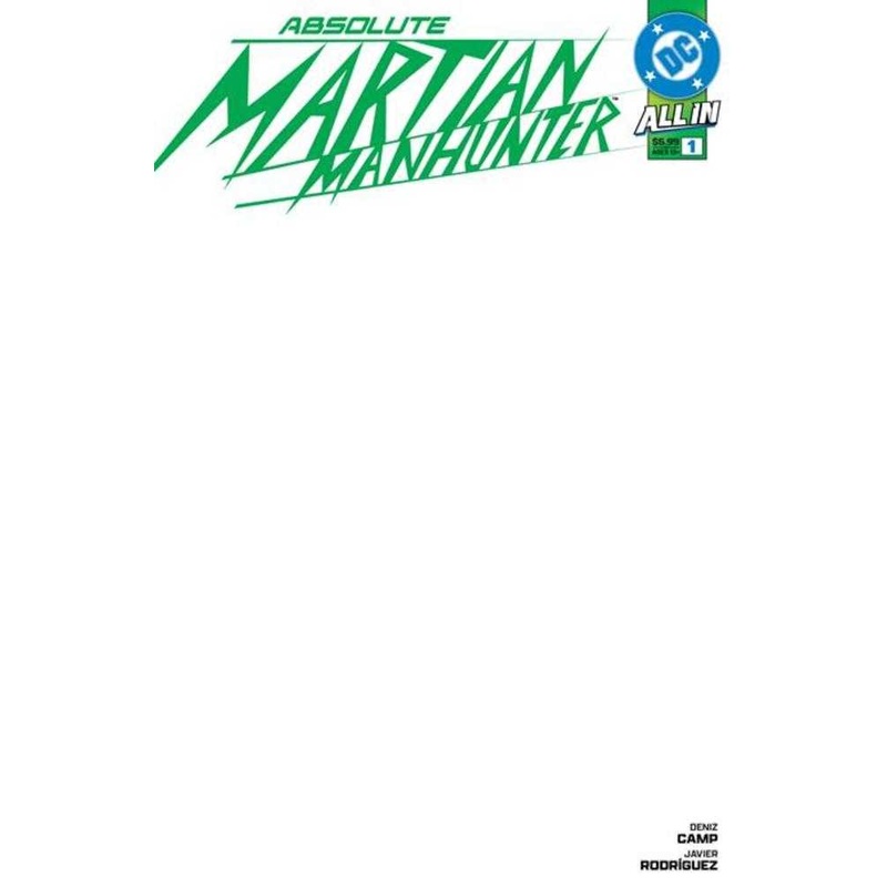 Absolute Martian Manhunter #1 (Of 6) Cover H Blank Card Stock Variant *one copy per customer*