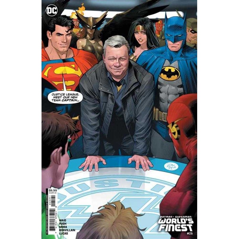 Batman Superman Worlds Finest #25 Cover G Dan Mora William Shatner Cameo Card Stock Variant