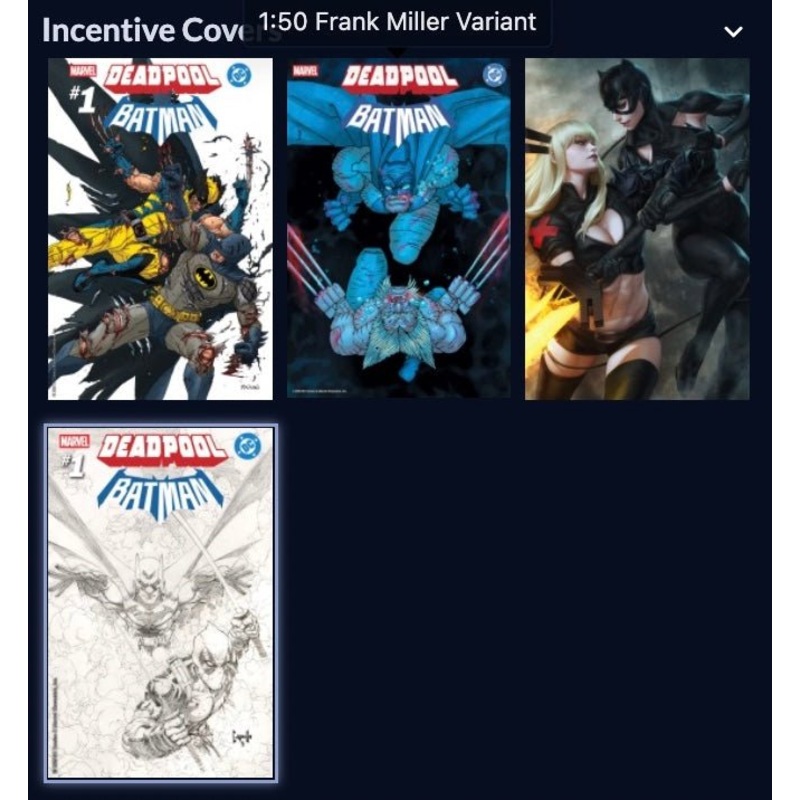 Marvel / DC: Deadpool / Batman #1 ALL 21 COVERS + (Open Order + Incentives) Bundle *PRE-ORDER*