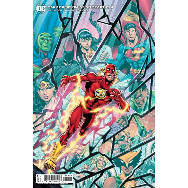 DARK CRISIS ON INFINITE EARTHS #4 (OF 7) CVR D INC 1:25 DAN JURGENS & NORM RAPMUND CARD STOCK VAR