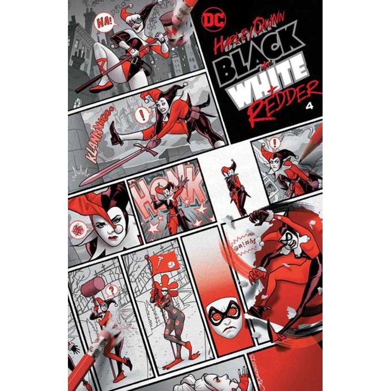 Harley Quinn Black White Redder #4 (Of 6) Cover A Joe Quinones