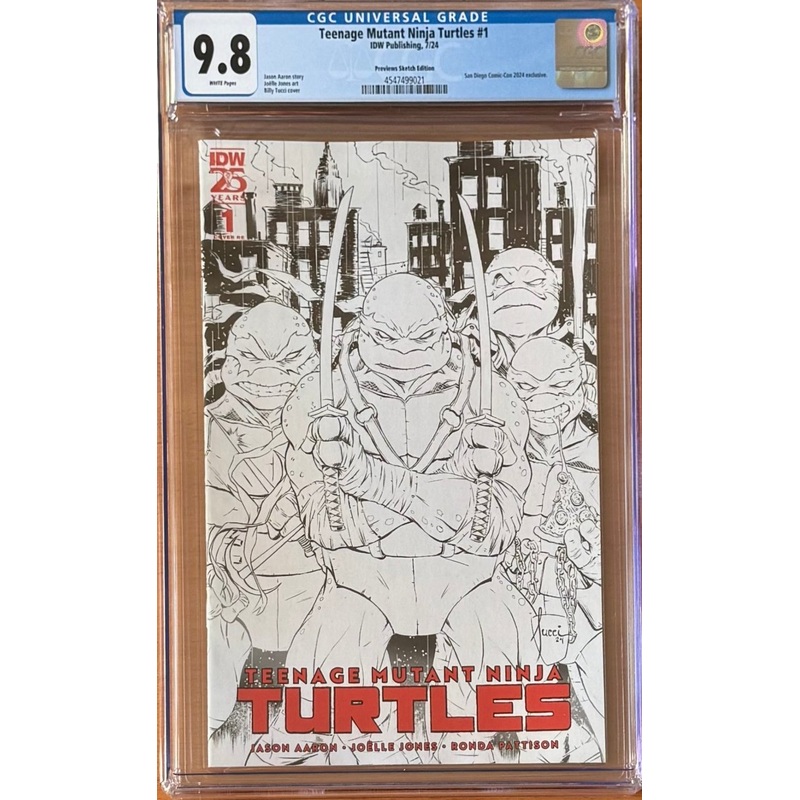 Teenage Mutant Ninja Turtles #1 Tucci B&W CGC 9.8 Rare!