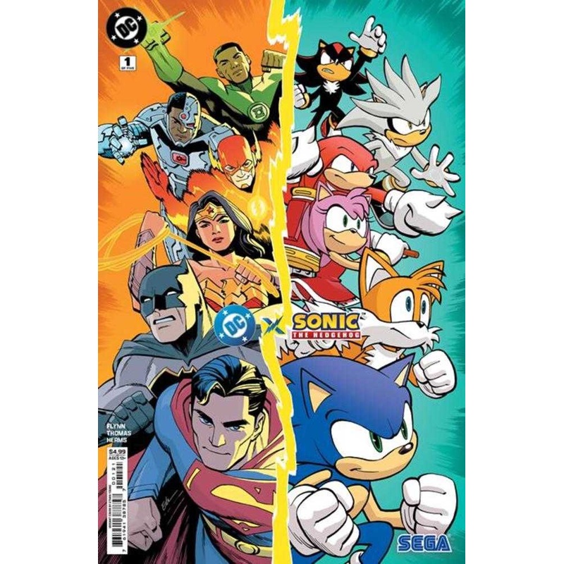 DC X Sonic The Hedgehog #1 (Of 5) Cover B Ethan Young Card Stock Variant