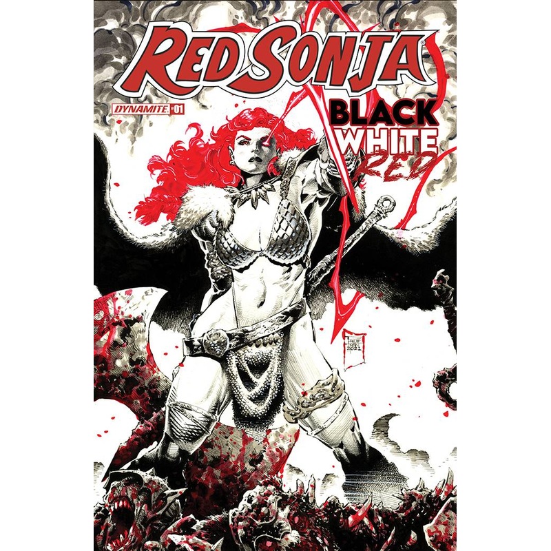 RED SONJA BLACK WHITE RED #1 CVR C TAN