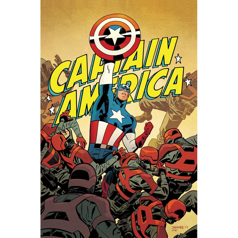 Black Widow & Captain America By Waid & Samnee Omnibus Chris Samnee Captain America Cover HC [DM Only] *PRE-ORDER*