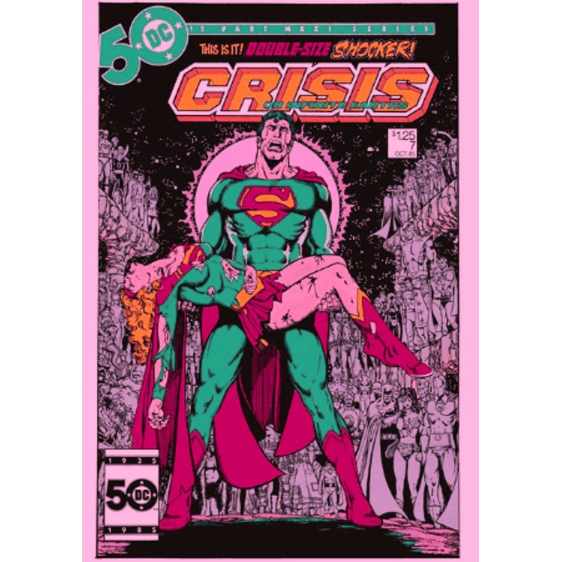 CRISIS ON INFINITE EARTHS #7 FACSIMILE EDITION CVR B GEORGE PEREZ FOIL VAR