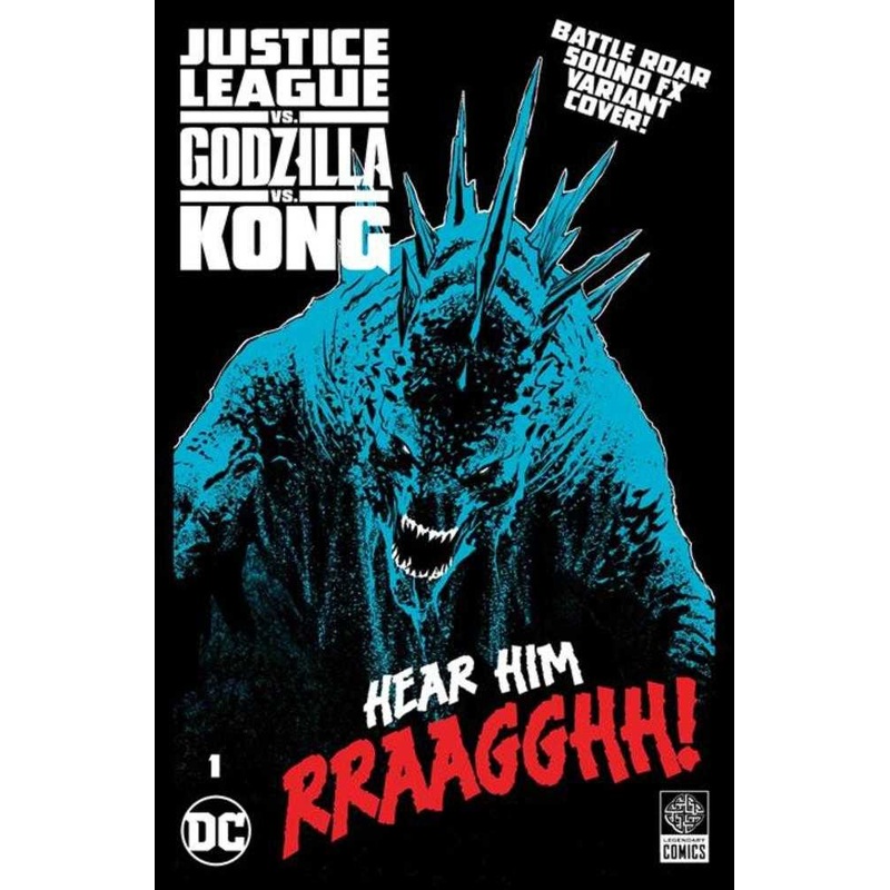 Justice League vs Godzilla vs Kong #1 (Of 7) Cover F Christian Duce Godzilla Roar Sound Fx Gatefold Variant Allocations May Occur