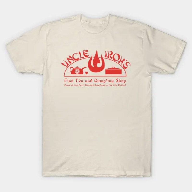 T-Shirt: Avatar - Uncle Iroh's Fine Tea Shop - Creme Small