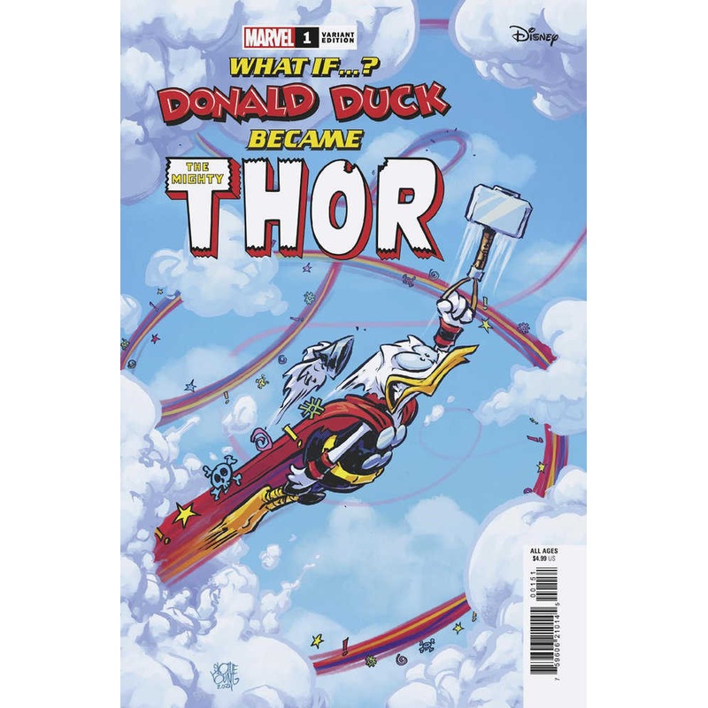 Marvel & Disney: What If...? Donald Duck Became Thor #1 Skottie Young Variant