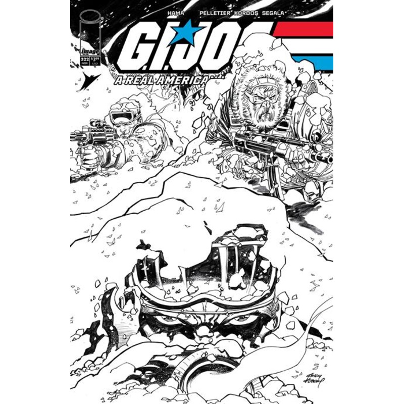 GI JOE A REAL AMERICAN HERO #322 CVR B ANDY KUBERT B&W VAR (12 Nov Release)