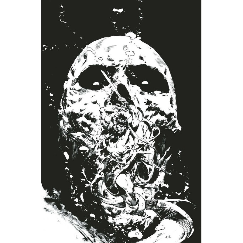 Conan the Barbarian #4 Foc Torre Black & White Ink Virgin (Mature)