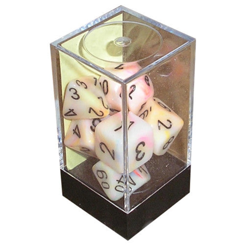 Chessex Dice Set: Festive Circus w/Black (7)