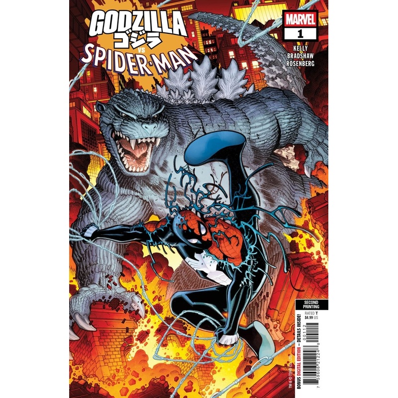 Godzilla vs. Spider-Man #1 Nick Bradshaw 2nd Print Variant