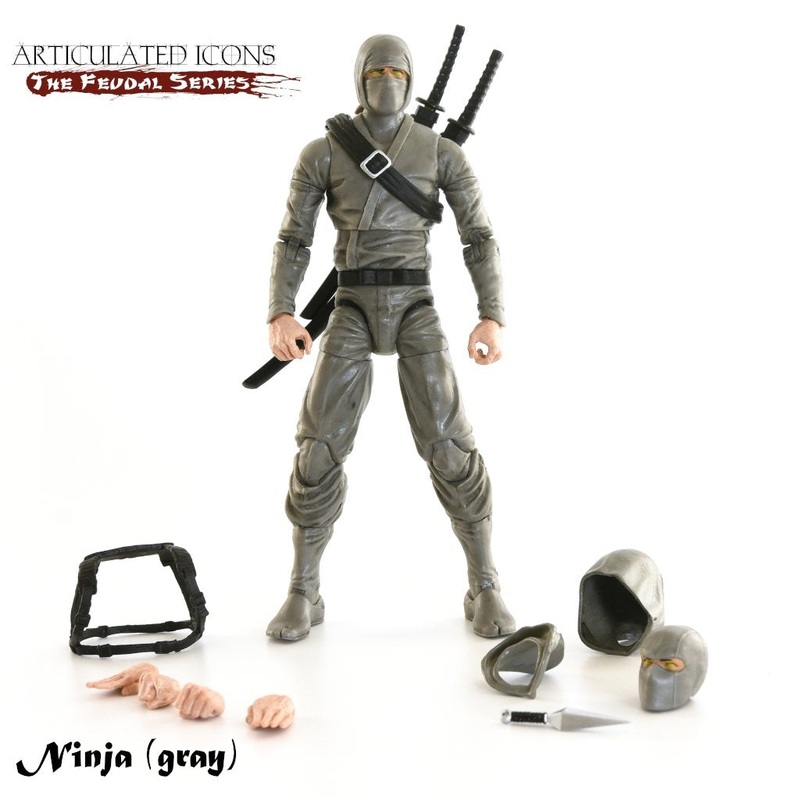 Articulated Icons Basic Ninja Grey 6 Inch Action Figure