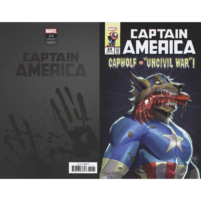 CAPTAIN AMERICA (2018) #24 ANDOLFO CAP WOLF HORROR VAR