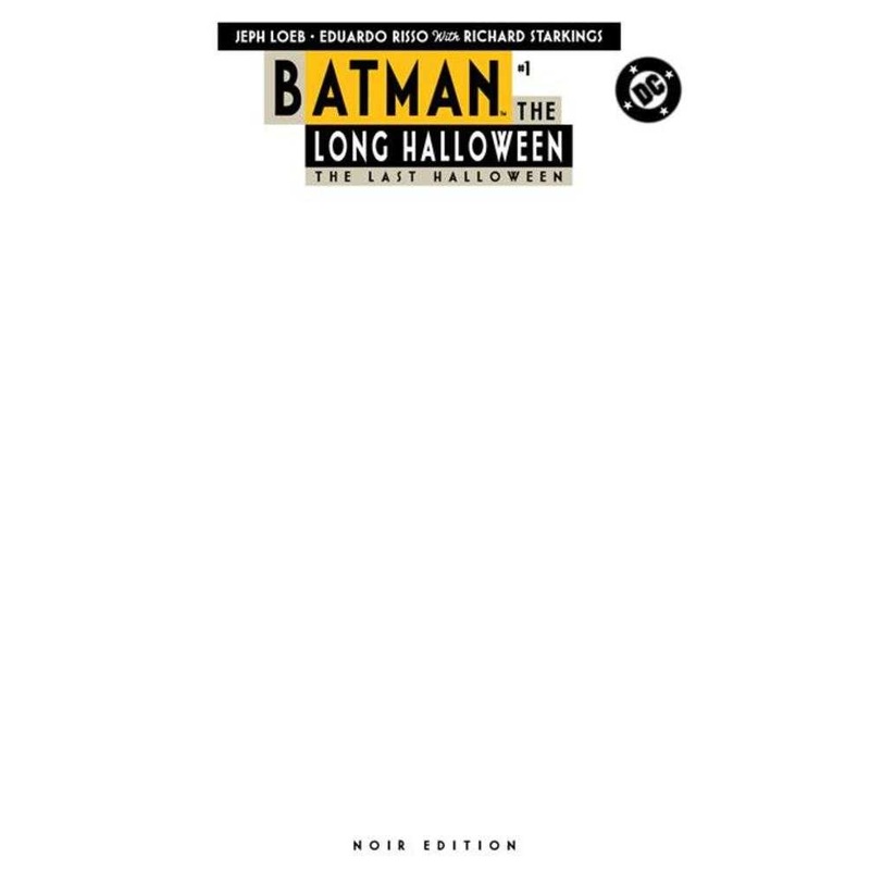 Batman The Long Halloween The Last Halloween Noir Edition #1 Cover B Blank Card Stock Variant