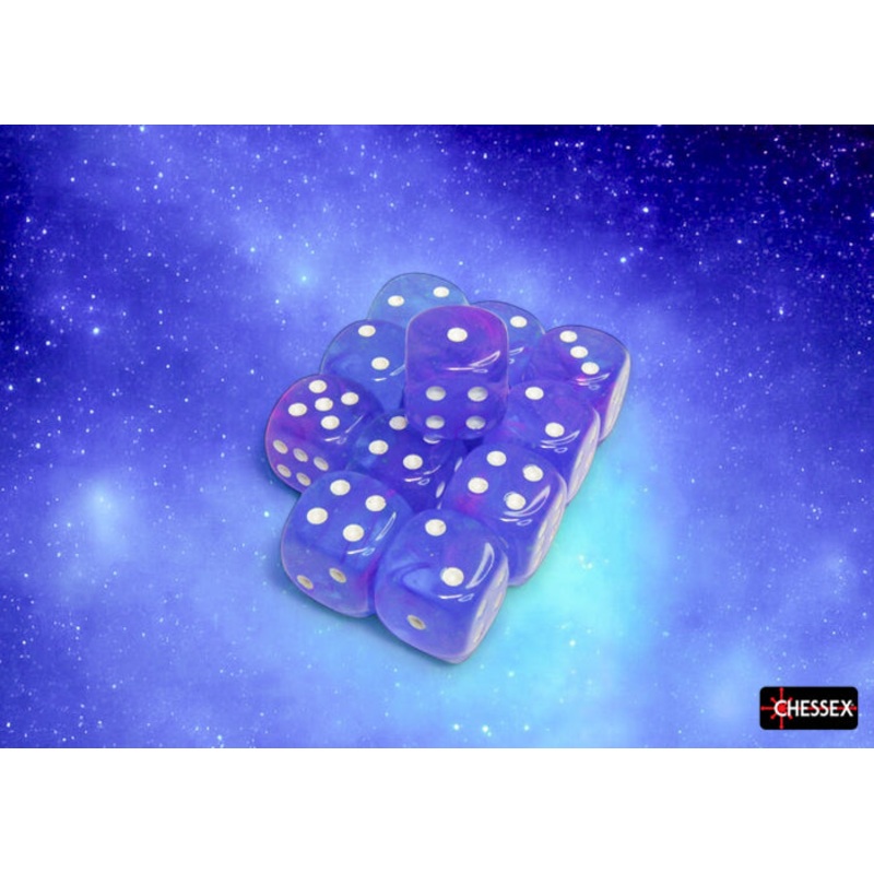 Chessex 16mm d6 Set: Nebula Luminary - Aura w/White (12)