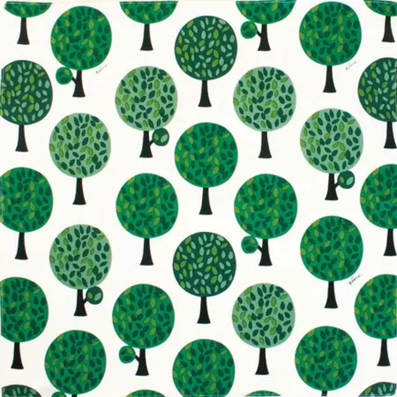 Furoshiki Square Green Trees