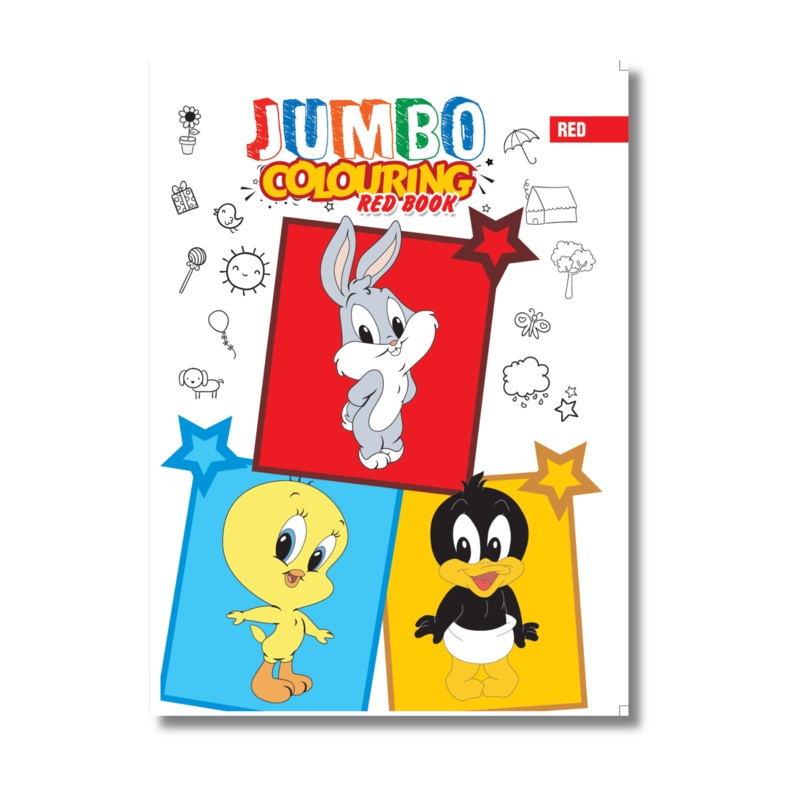 Jumbo Colouring Book - Red