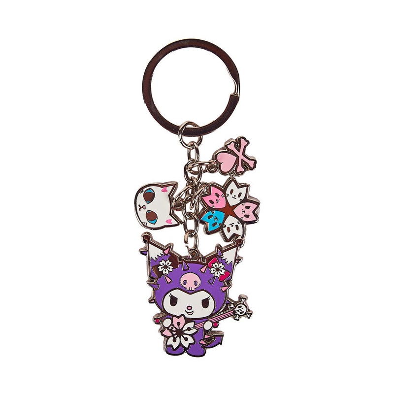 tokidoki x Hello Kitty and Friends Sakura Festival Kuromi Charm Keychain