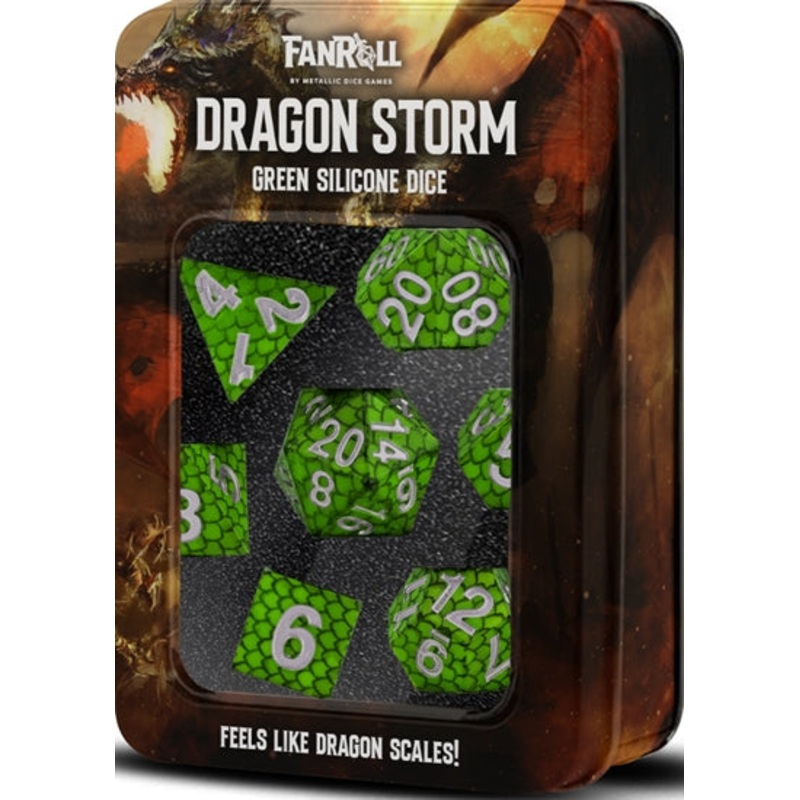FanRoll Dice: Dragon Storm - Green Dragon Scales (7)
