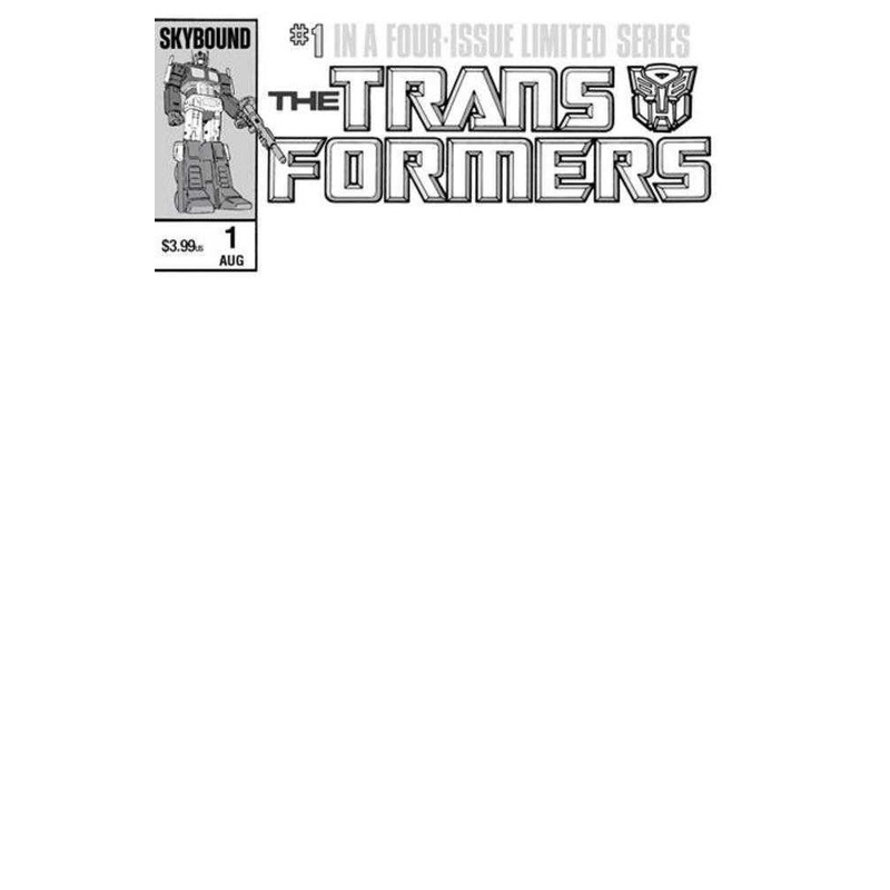 Transformers #1 40th Anniversary Edition  (One Shot) Cover C Blank Sketch Variant