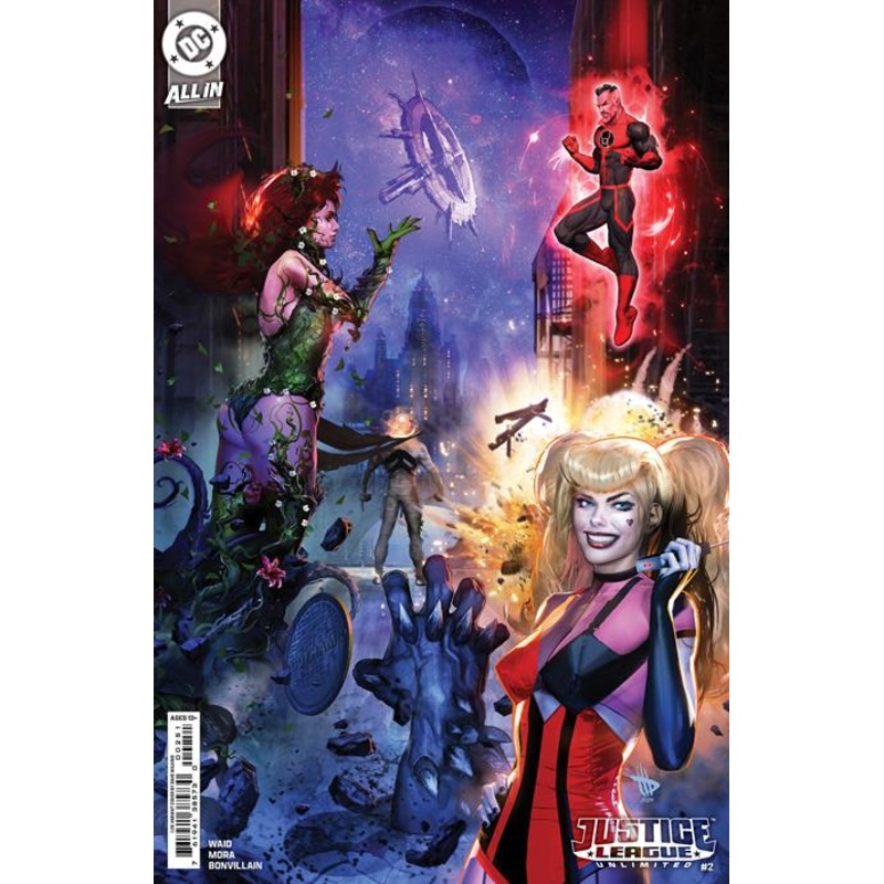 JUSTICE LEAGUE UNLIMITED #2 CVR G INC 1:25 DAVE WILKINS CARD STOCK VAR