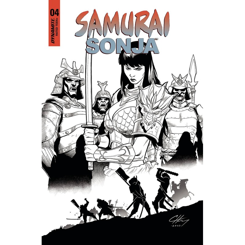 SAMURAI SONJA #4 CVR N 1:7 FOC INCV HENRY B&W