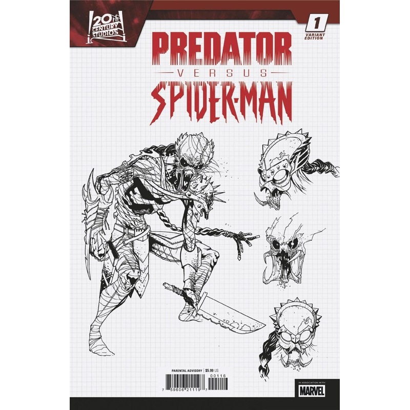 Predator vs. Spider-Man #1 Marcelo Ferreira Design 1:10 Ratio Variant