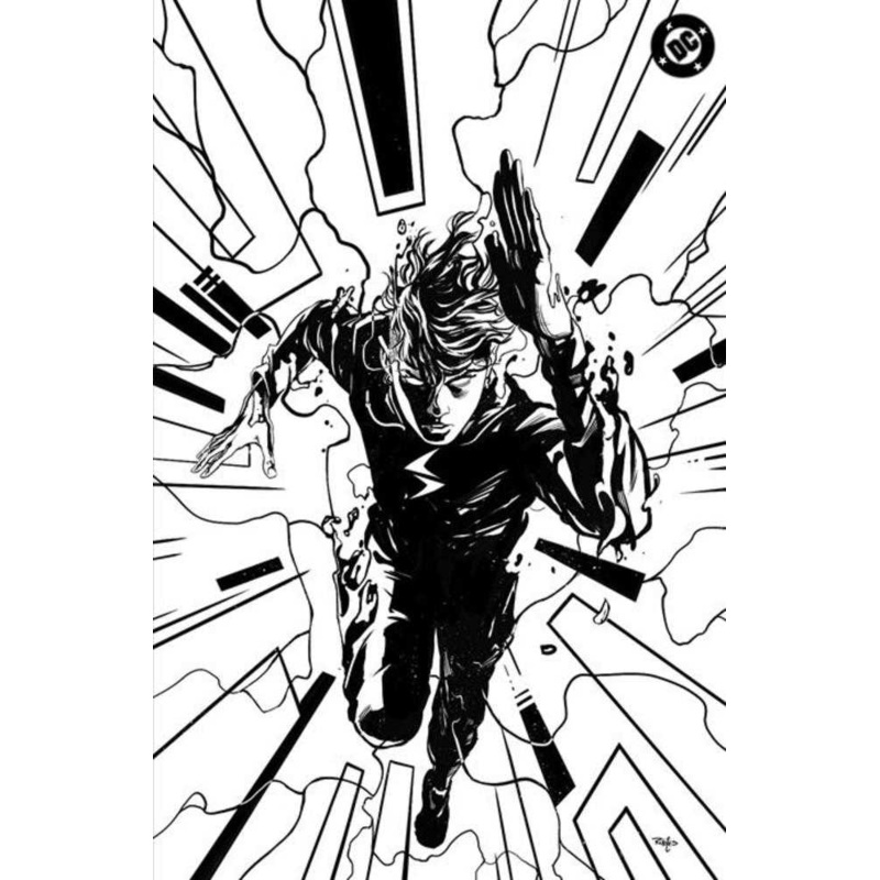 Absolute Flash #1 Cover K Nick Robles Black & White Card Stock 1:100 Ratio Variant
