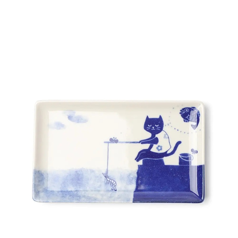 Cat Gone Fishing Plate