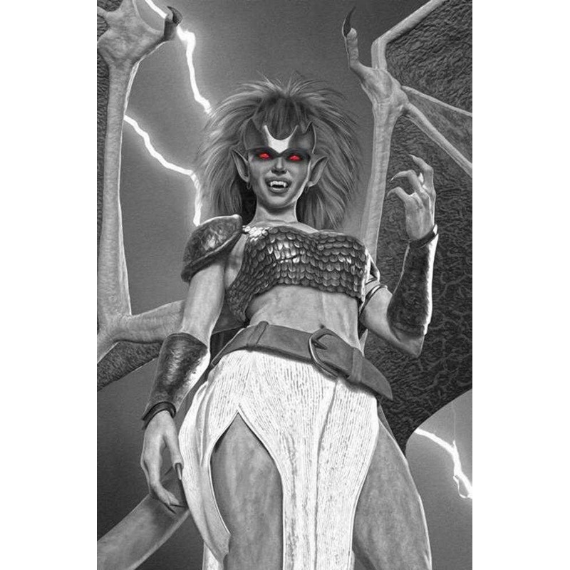 Gargoyles Demona #1 Cover V Mark Spears Black & White Full Art 1:10 Ratio Variant