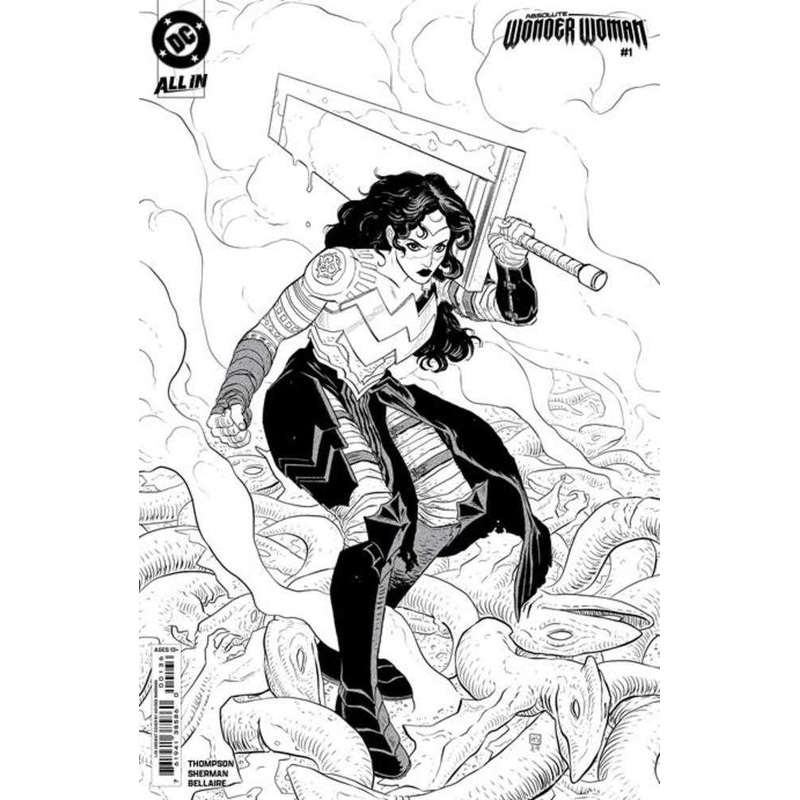 Absolute Wonder Woman #1 2nd Print Cover D 1 in 25 Ratio Variant Hayden Sherman Inks Card Stock